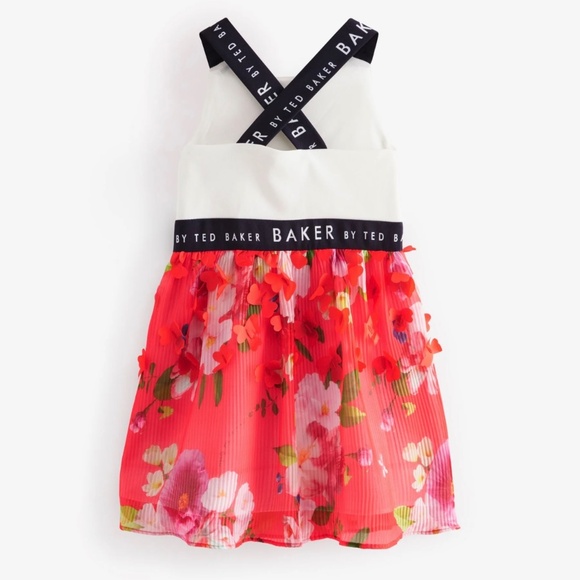 Baker by Ted Baker - 3D Floral Fit & Flare Dress Sz. 12 yrs - Picture 5 of 10